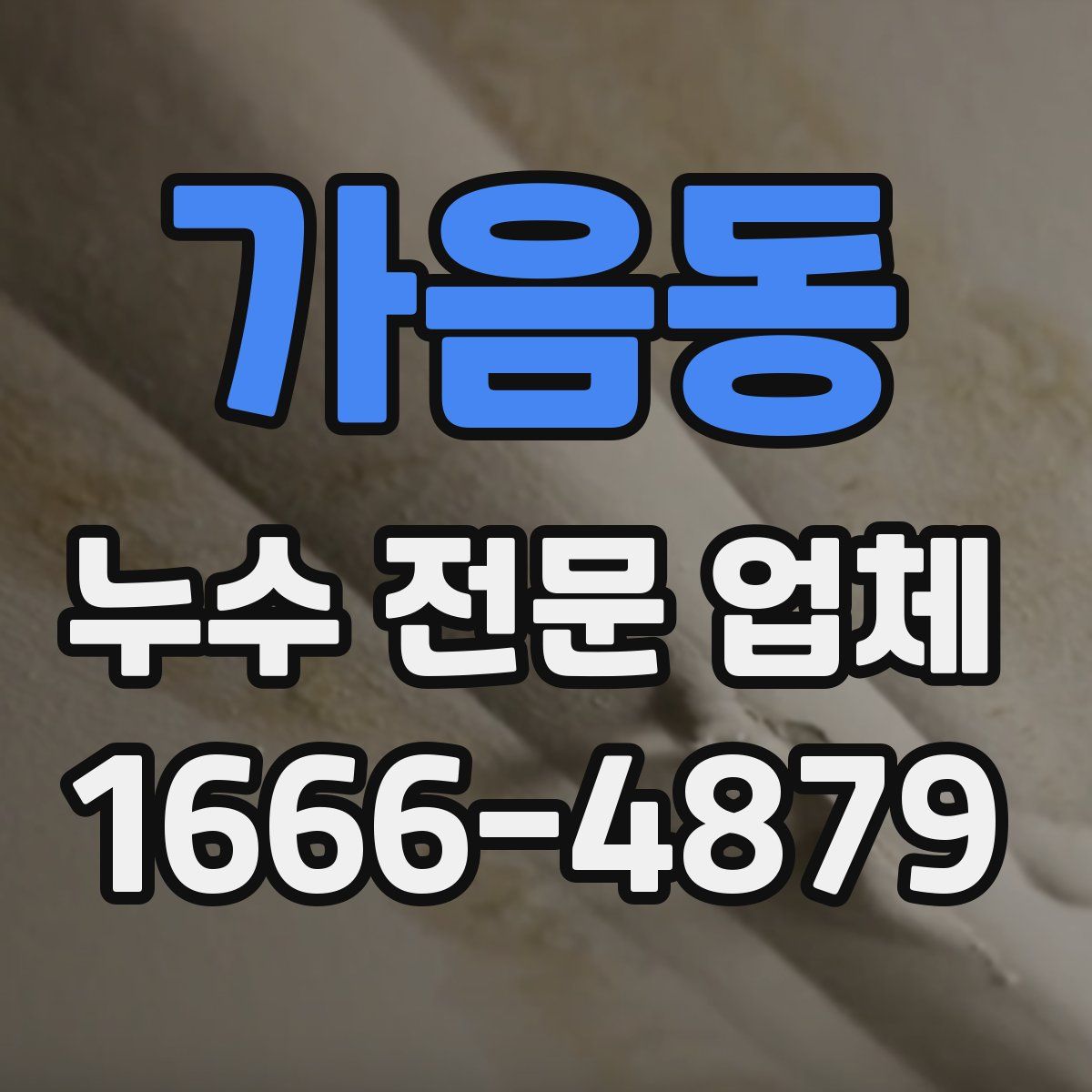 가음동 누수 전문 업체