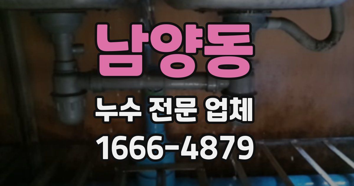 남양동 누수 전문 업체