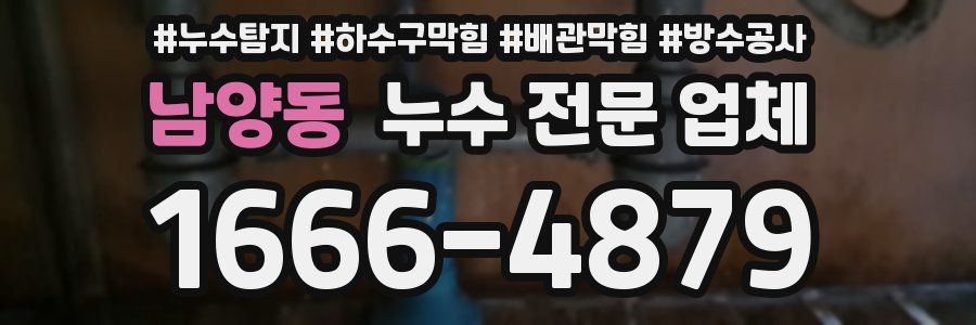 남양동 누수 전문 업체