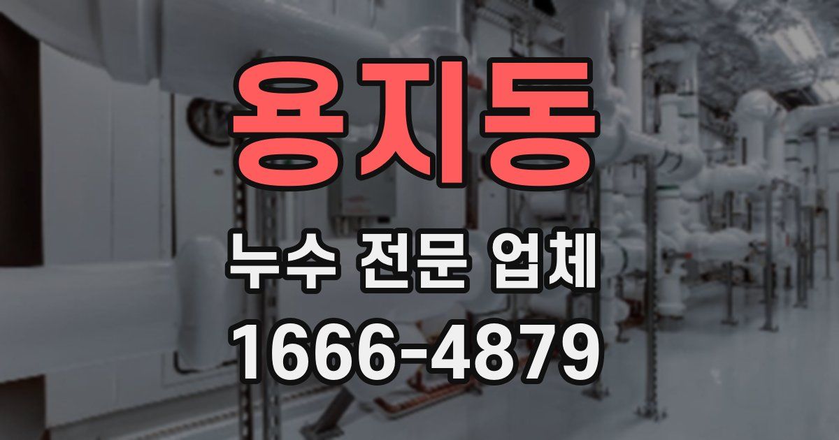용지동 누수 전문 업체