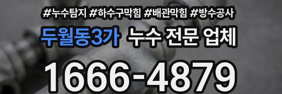 두월동3가 누수 전문 업체