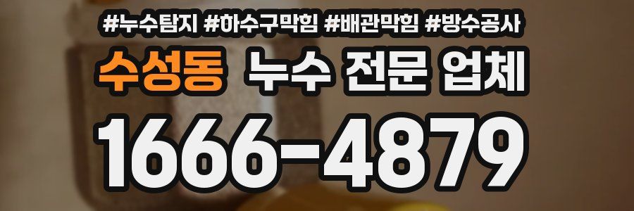 수성동 누수 전문 업체