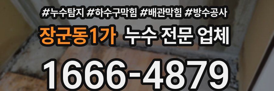 장군동1가 누수 전문 업체