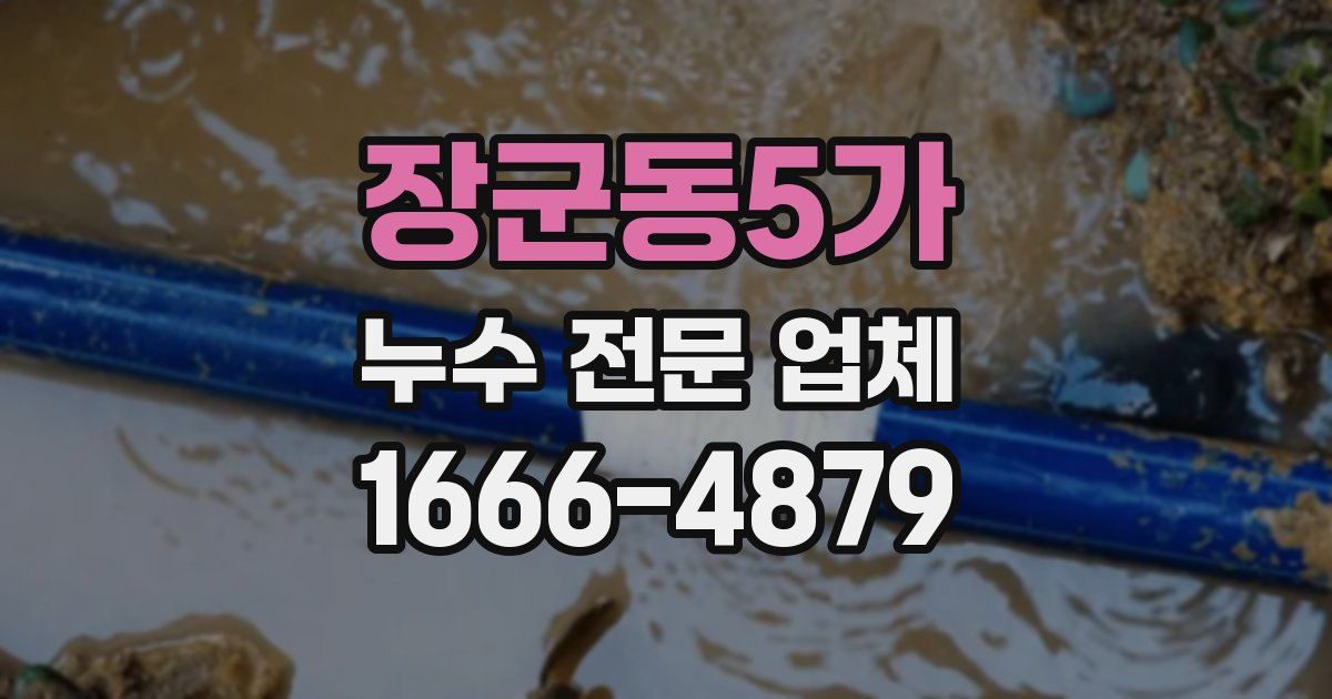 장군동5가 누수 전문 업체