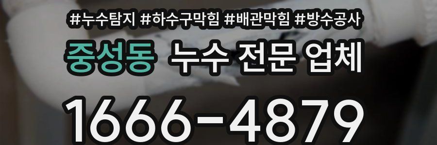 중성동 누수 전문 업체
