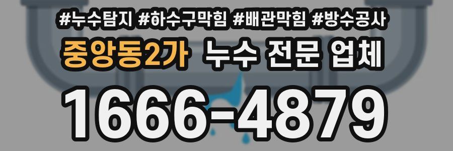 중앙동2가 누수 전문 업체