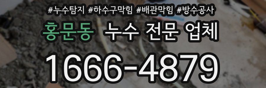 홍문동 누수 전문 업체