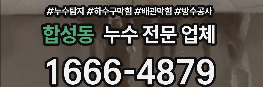 합성동 누수 전문 업체