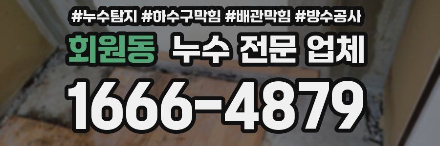 회원동 누수 전문 업체