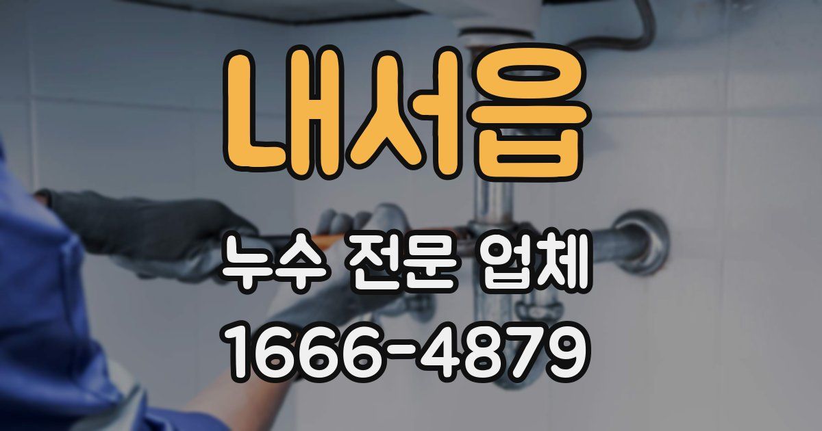 내서읍 누수 전문 업체