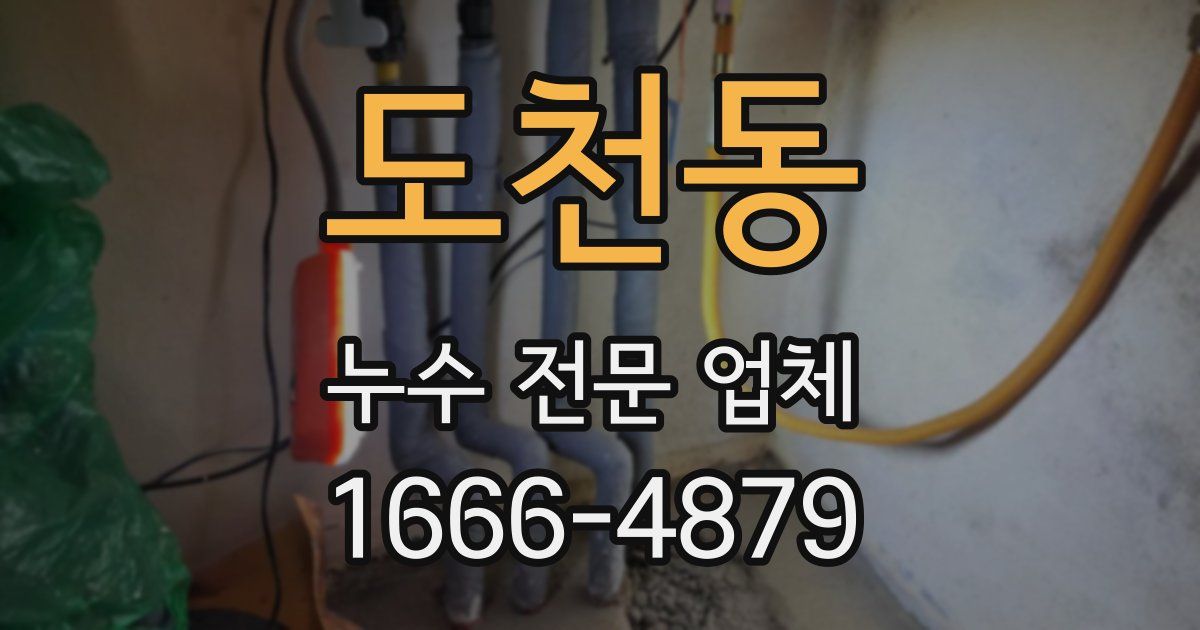도천동 누수 전문 업체