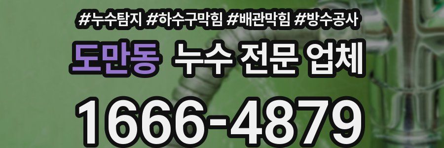 도만동 누수 전문 업체