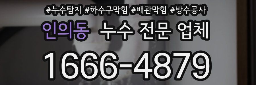 인의동 누수 전문 업체