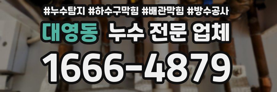 대영동 누수 전문 업체