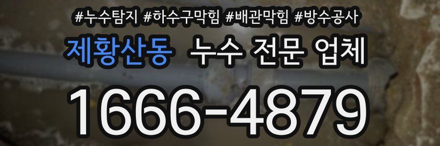 제황산동 누수 전문 업체