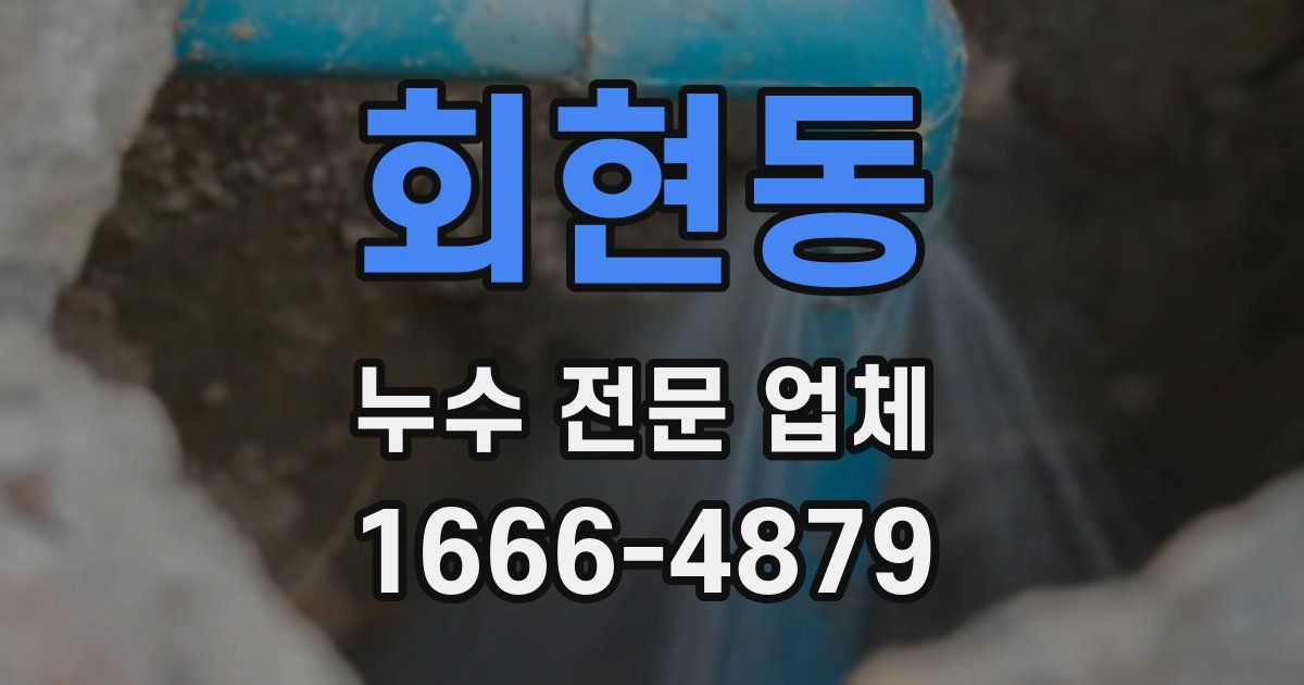 회현동 누수 전문 업체