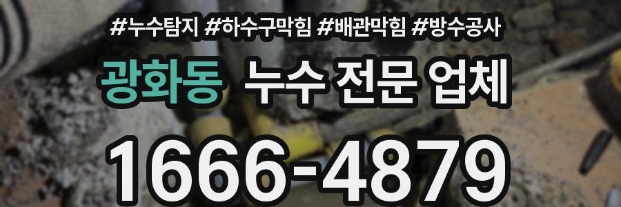 광화동 누수 전문 업체