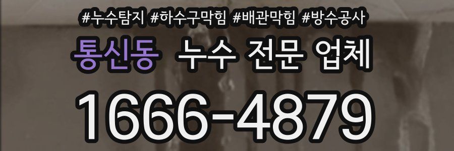 통신동 누수 전문 업체