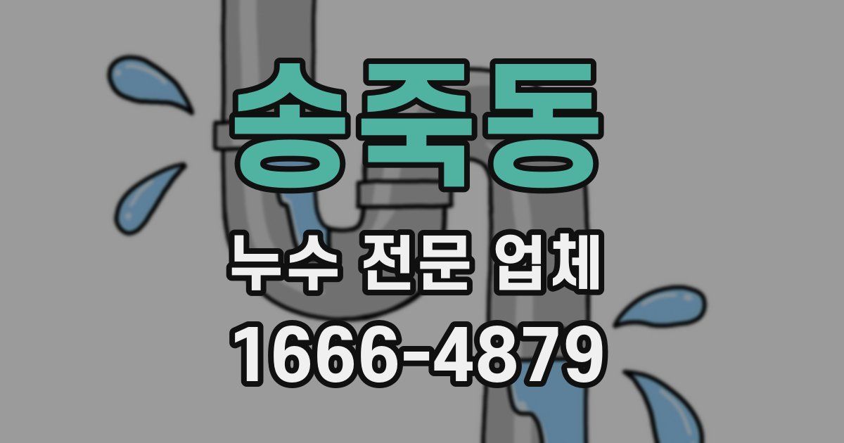 송죽동 누수 전문 업체