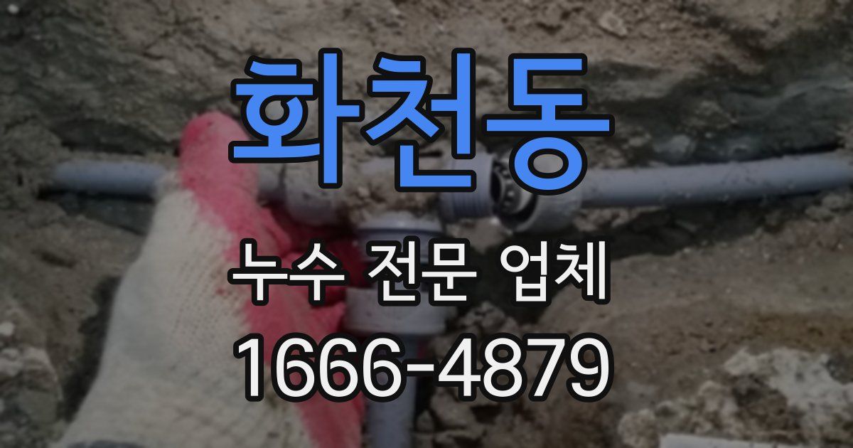 화천동 누수 전문 업체