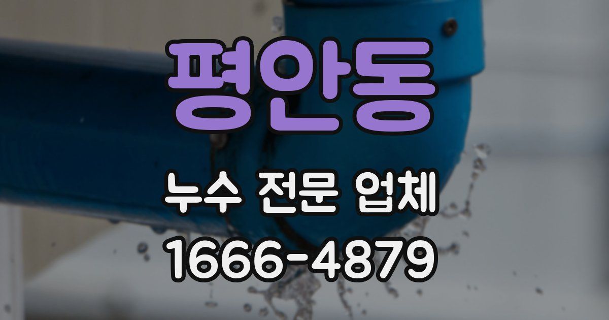평안동 누수 전문 업체
