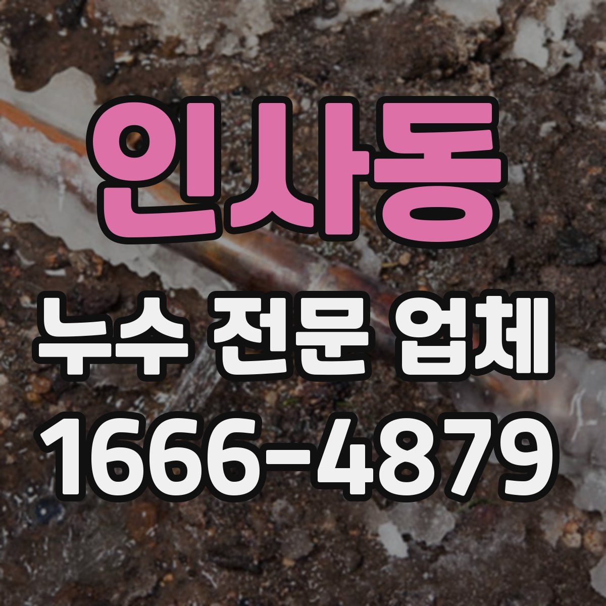 인사동 누수 전문 업체