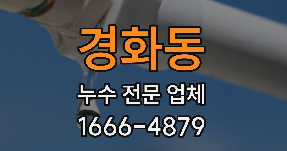 경화동 누수 전문 업체