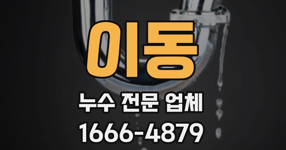 이동 누수 전문 업체