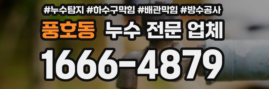 풍호동 누수 전문 업체