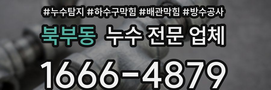 북부동 누수 전문 업체