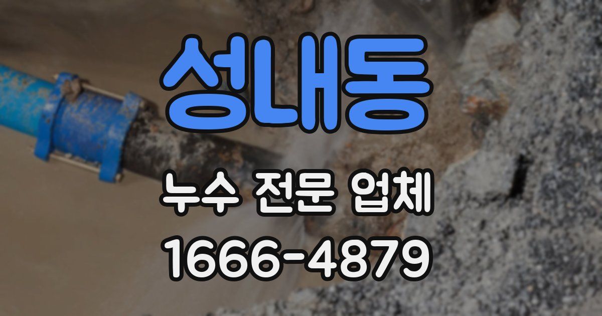 성내동 누수 전문 업체