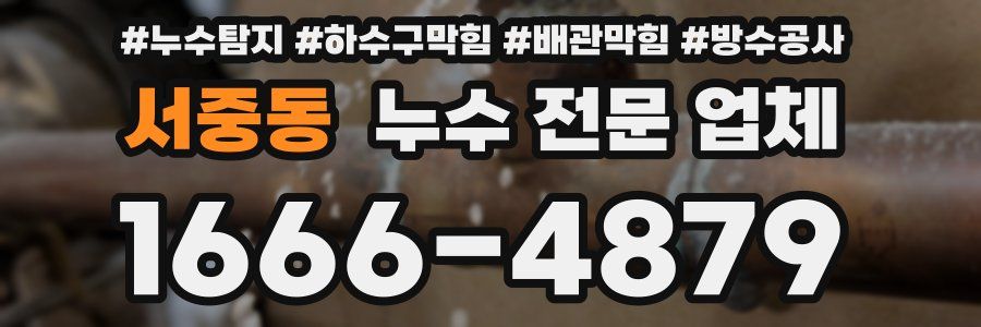 서중동 누수 전문 업체