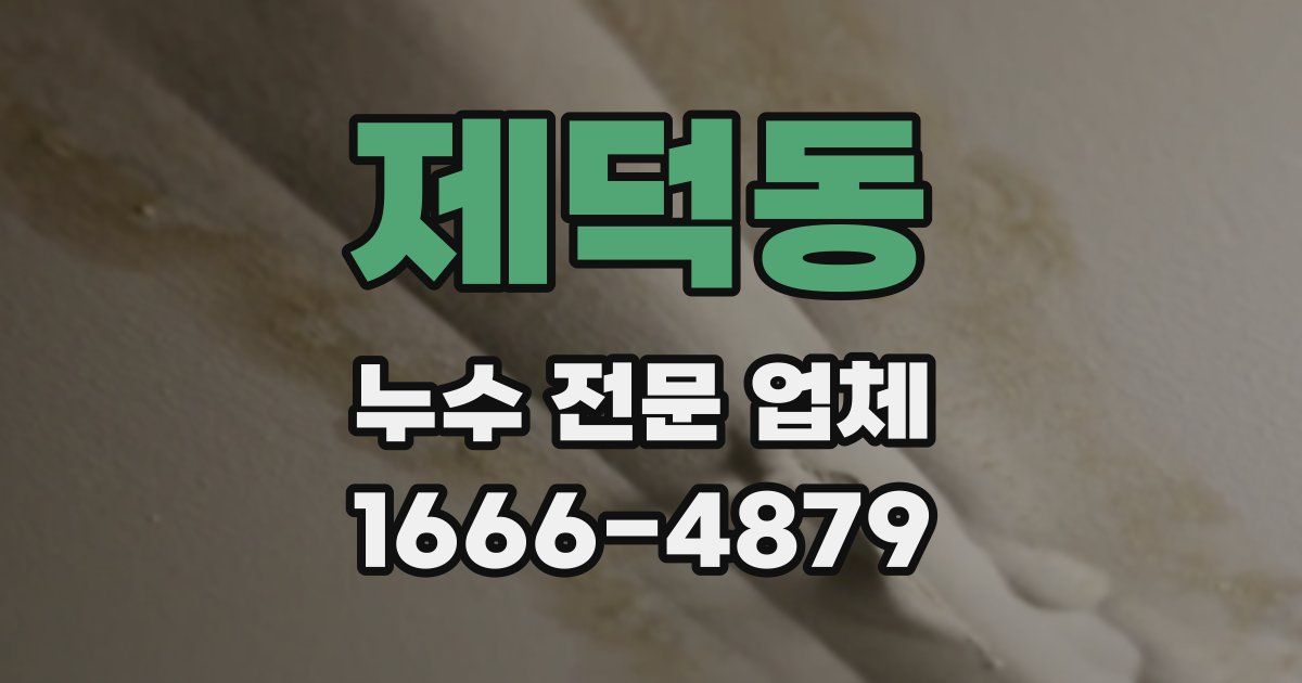 제덕동 누수 전문 업체