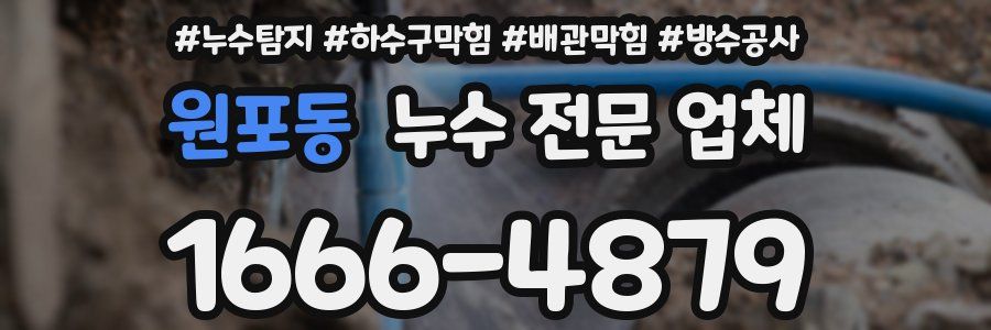 원포동 누수 전문 업체