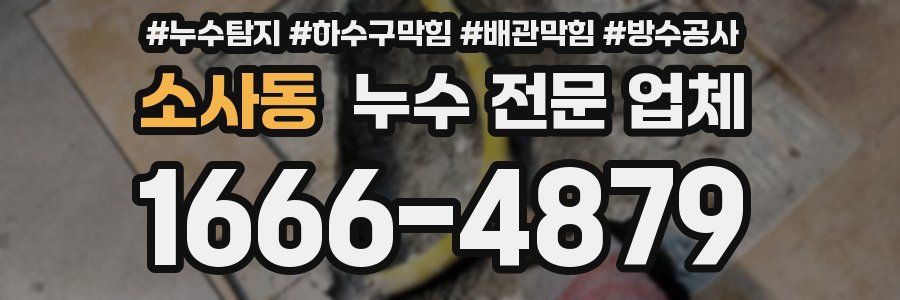 소사동 누수 전문 업체