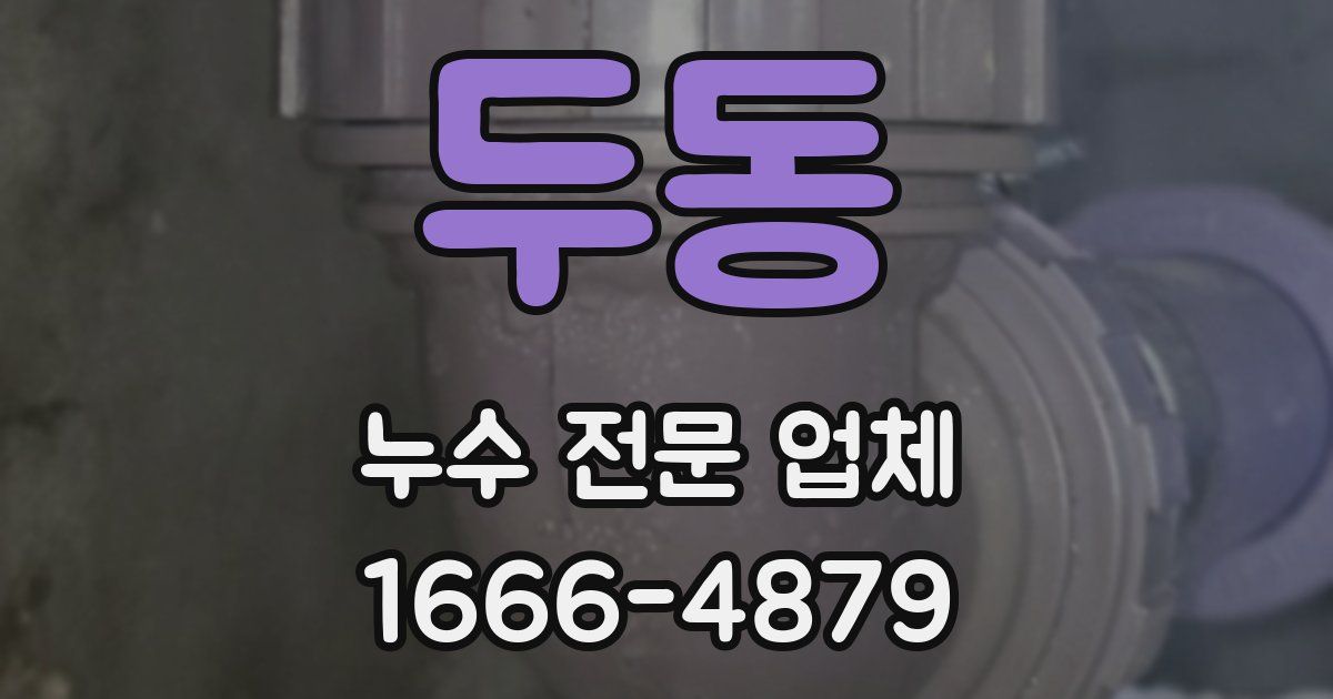 두동 누수 전문 업체