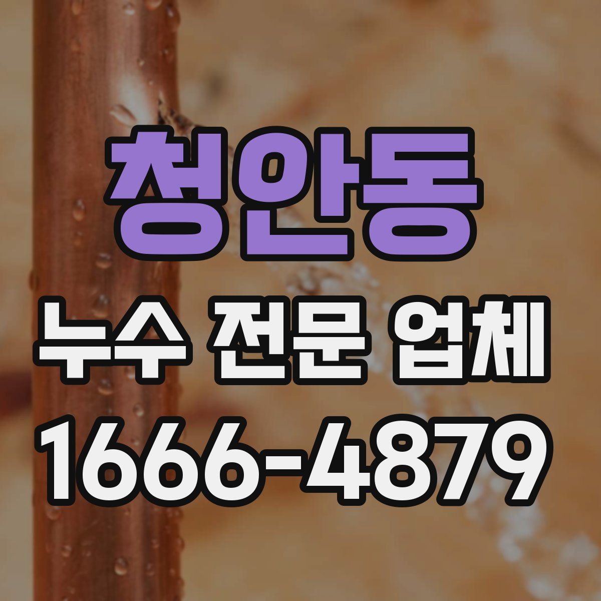 청안동 누수 전문 업체