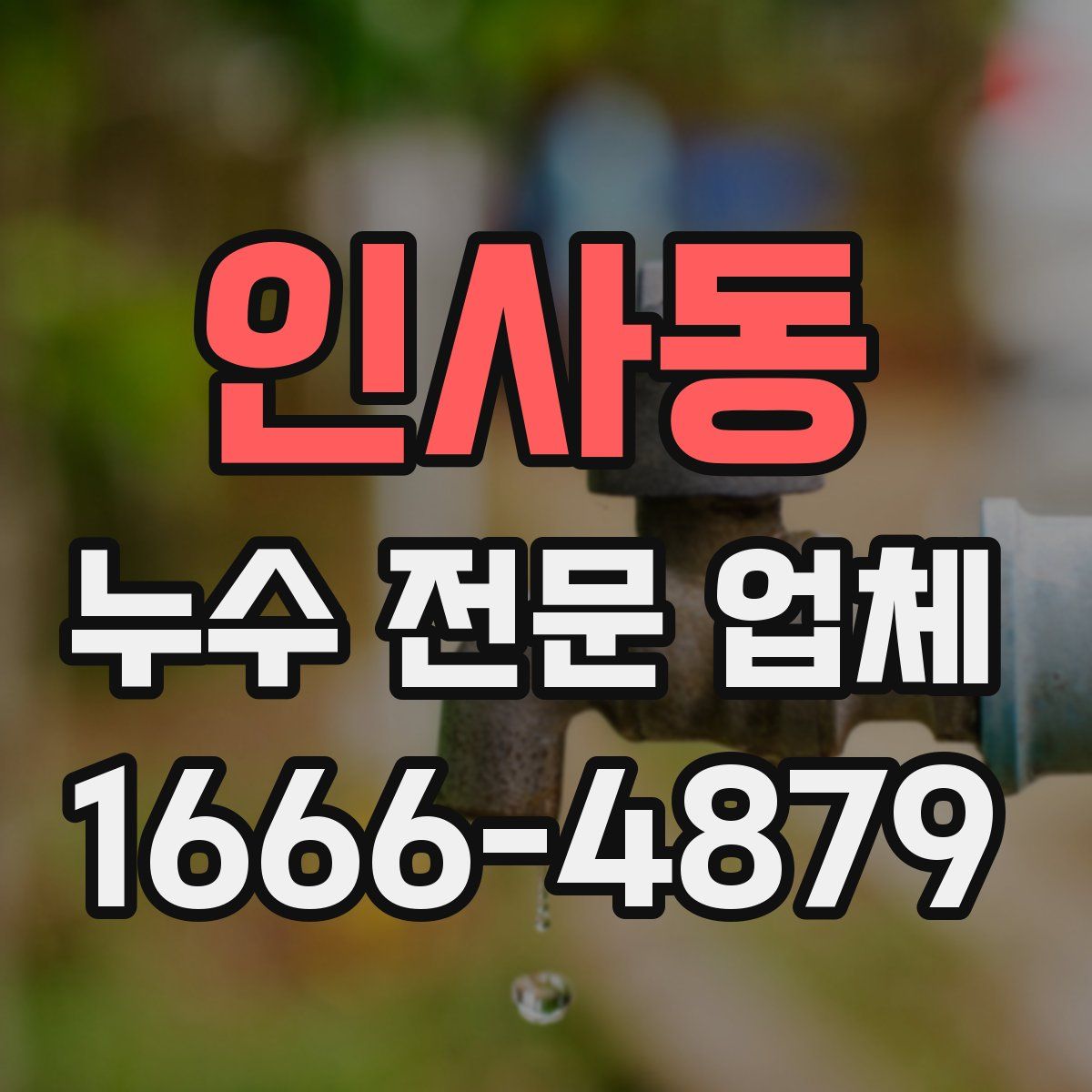 인사동 누수 전문 업체