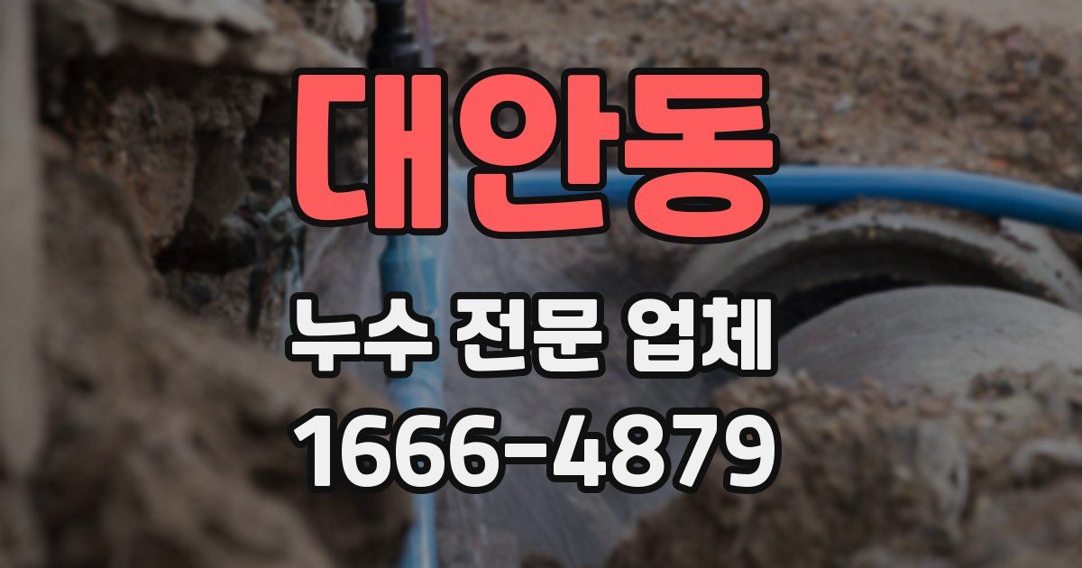 대안동 누수 전문 업체