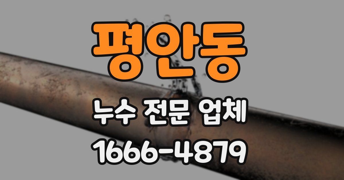 평안동 누수 전문 업체