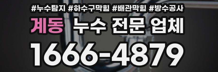 계동 누수 전문 업체