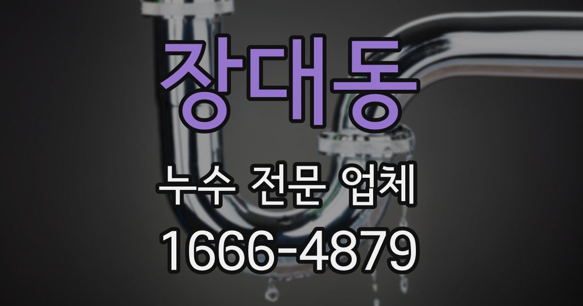 장대동 누수 전문 업체