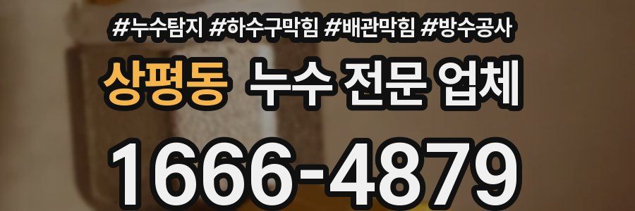 상평동 누수 전문 업체