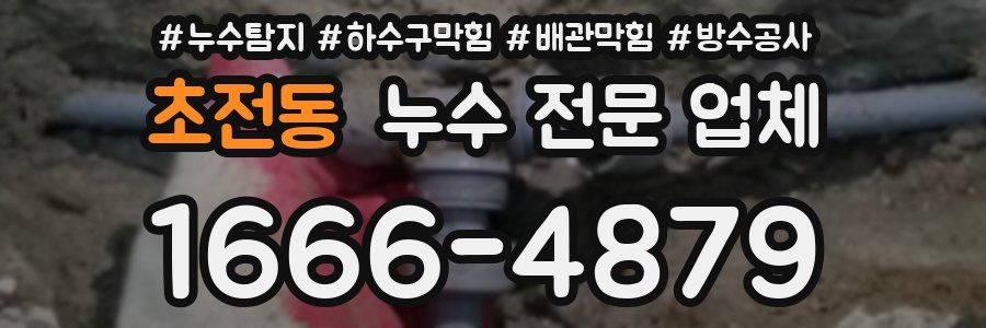 초전동 누수 전문 업체