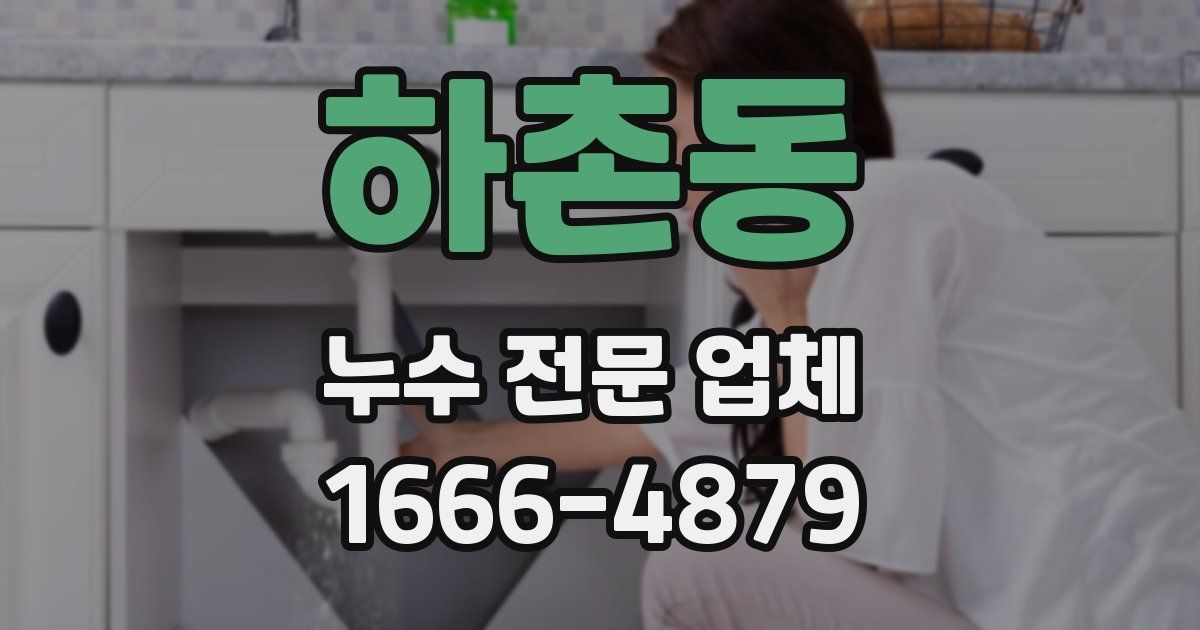 하촌동 누수 전문 업체