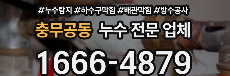 충무공동 누수 전문 업체