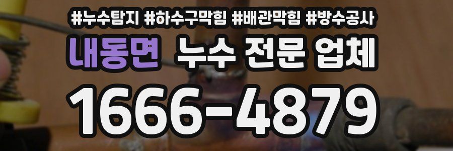 내동면 누수 전문 업체