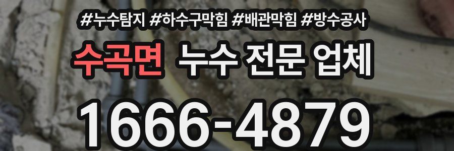 수곡면 누수 전문 업체