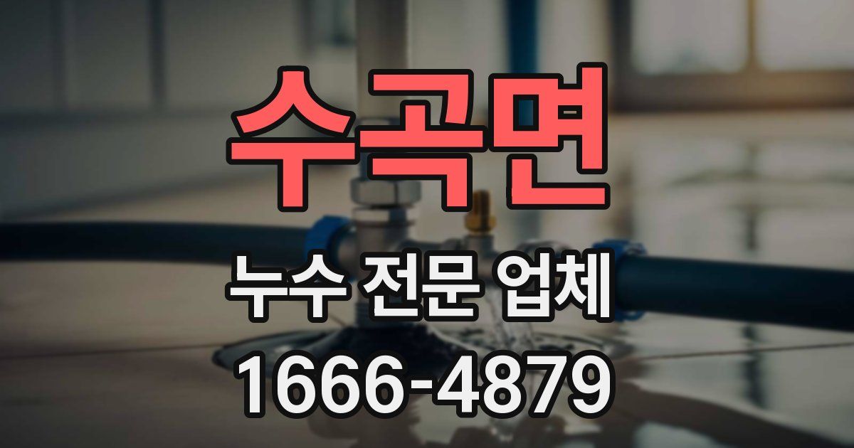 수곡면 누수 전문 업체