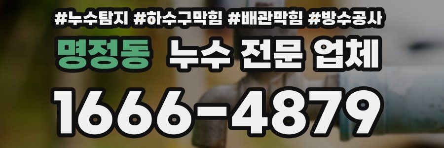 명정동 누수 전문 업체